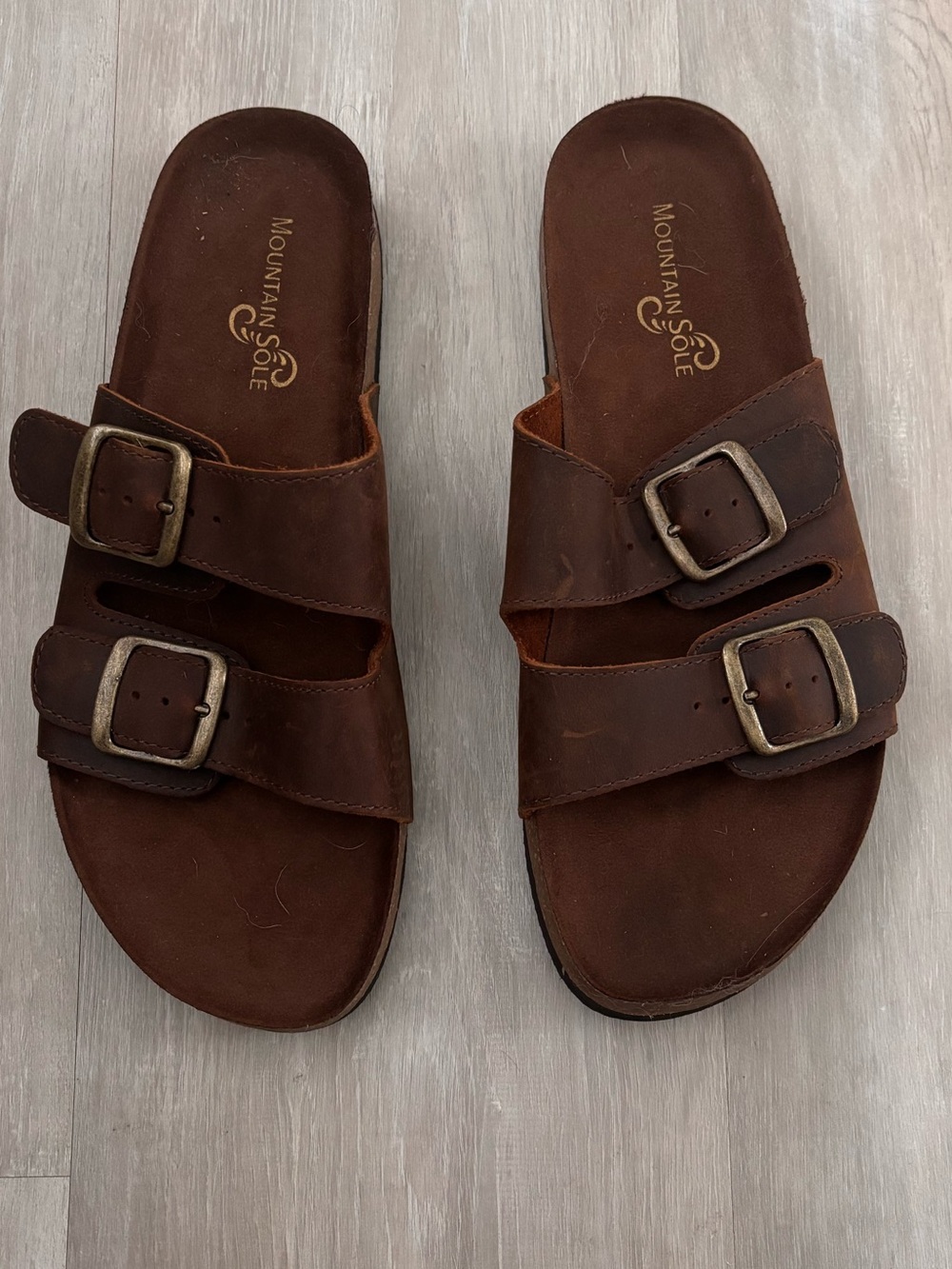 Mountain Sole Double-Buckle Slide Sandals size 10